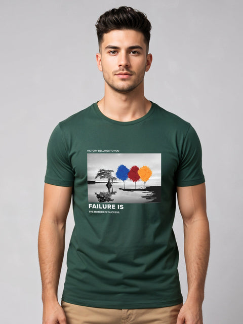 Adro Men’s Regular Fit T-Shirt – Motivational Quote Design | 180 GSM Cotton Lycra Motivational Graphic Tee
