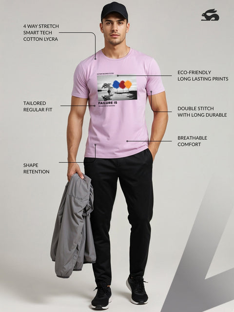 Adro Men’s Regular Fit T-Shirt – Motivational Quote Design | 180 GSM Cotton Lycra Motivational Graphic Tee