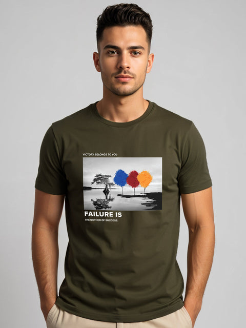 Adro Men’s Regular Fit T-Shirt – Motivational Quote Design | 180 GSM Cotton Lycra Motivational Graphic Tee