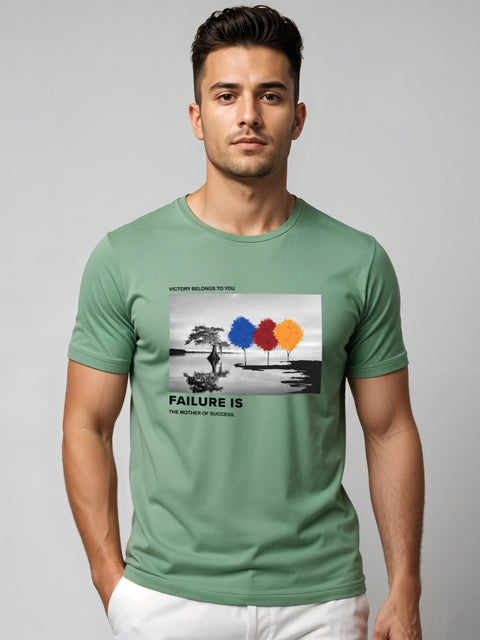 Adro Men’s Regular Fit T-Shirt – Motivational Quote Design | 180 GSM Cotton Lycra Motivational Graphic Tee