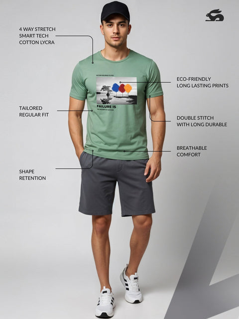 Adro Men’s Regular Fit T-Shirt – Motivational Quote Design | 180 GSM Cotton Lycra Motivational Graphic Tee