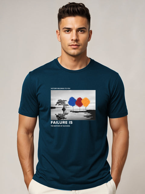 Adro Men’s Regular Fit T-Shirt – Motivational Quote Design | 180 GSM Cotton Lycra Motivational Graphic Tee