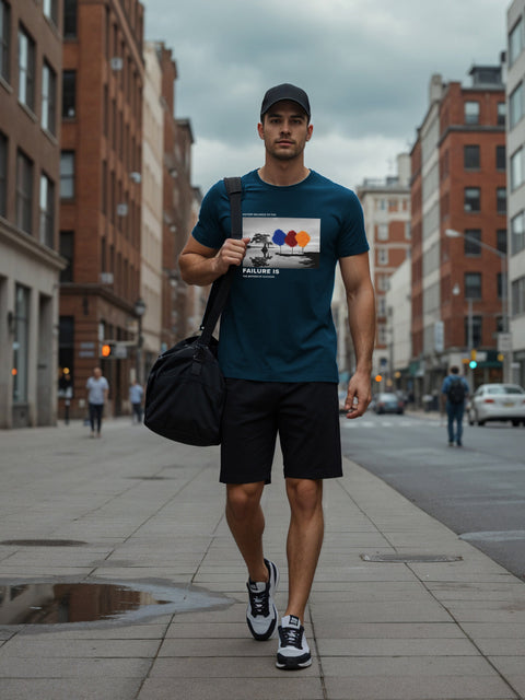 Adro Men’s Regular Fit T-Shirt – Motivational Quote Design | 180 GSM Cotton Lycra Motivational Graphic Tee