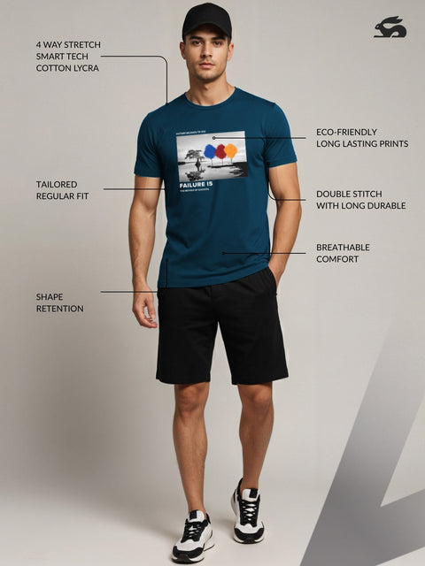 Adro Men’s Regular Fit T-Shirt – Motivational Quote Design | 180 GSM Cotton Lycra Motivational Graphic Tee