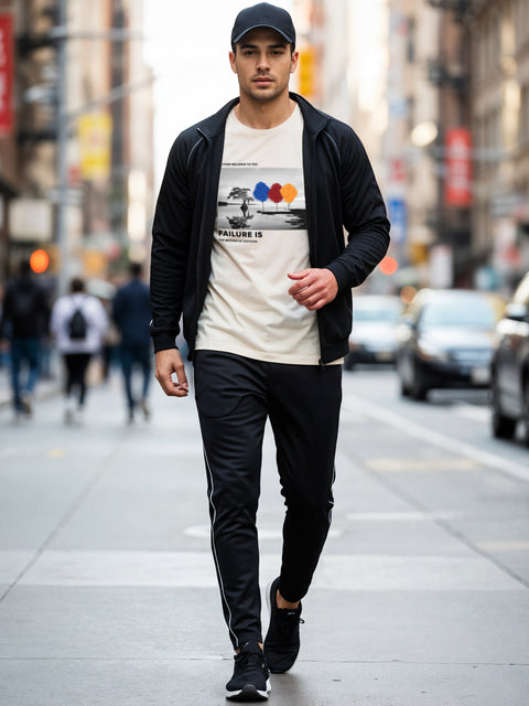 Adro Men’s Regular Fit T-Shirt – Motivational Quote Design | 180 GSM Cotton Lycra Motivational Graphic Tee