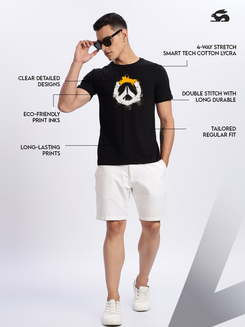 ADRO Mens Printed T-Shirt for Men