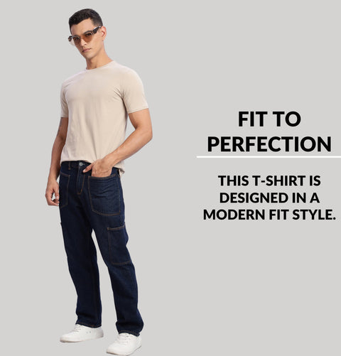 ADRO Mens T Shirts | Solid Tshirts for Men | Pure Cotton Lycra Fabric | 4 Way Stretch Smart tech Tshirt | Pack of 2 Round Neck T-Shirt for Summer