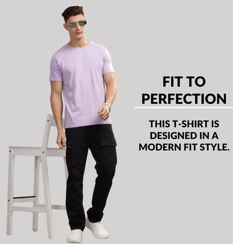 ADRO Mens T Shirts | Solid Tshirts for Men | Pure Cotton Lycra Fabric | 4 Way Stretch Smart tech Tshirt | Pack of 3 Round Neck T-Shirt for Summer