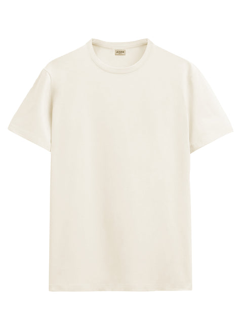 ADRO Mens T Shirts | Solid Tshirts for Men | Pure Cotton Lycra Fabric | 4 Way Stretch Smart tech Tshirt | Pack of 2 Round Neck T-Shirt for Summer