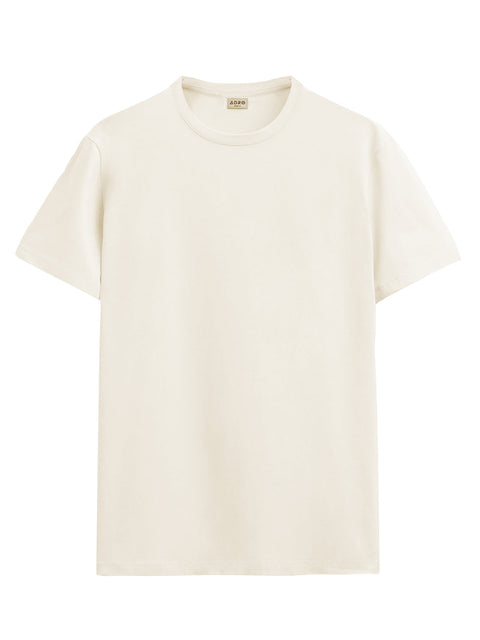 ADRO Mens T Shirts | Solid Tshirts for Men | Pure Cotton Lycra Fabric | 4 Way Stretch Smart tech Tshirt | Pack of 2 Round Neck T-Shirt for Summer