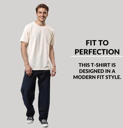 ADRO Mens T Shirts | Solid Tshirts for Men | Pure Cotton Lycra Fabric | 4 Way Stretch Smart tech Tshirt | Pack of 2 Round Neck T-Shirt for Summer