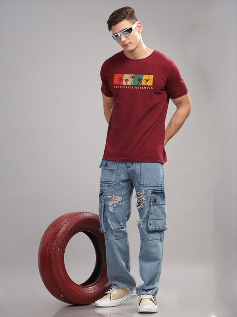 Adro Mens Printed T Shirt | The Super Soft Tshirt in India| Pure Cotton Lycra Breathable Fabric| 4 way stretch smart tech fabric| Round Neck T-Shirt (Also in Plus Size)