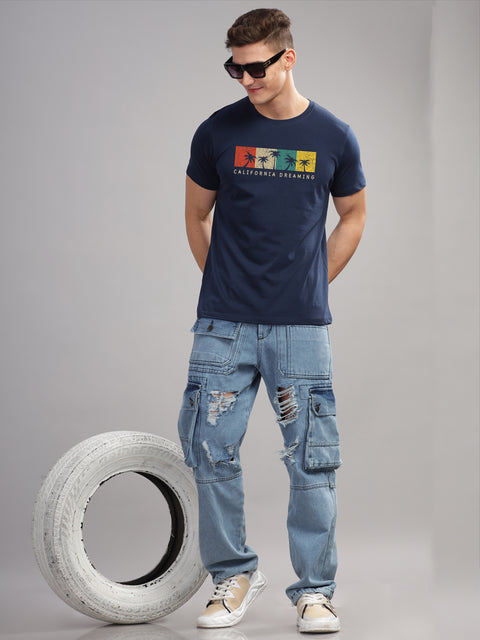 Adro Mens Printed T Shirt | The Super Soft Tshirt in India| Pure Cotton Lycra Breathable Fabric| 4 way stretch smart tech fabric| Round Neck T-Shirt (Also in Plus Size)