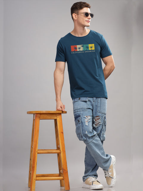 Adro Mens Printed T Shirt | The Super Soft Tshirt in India| Pure Cotton Lycra Breathable Fabric| 4 way stretch smart tech fabric| Round Neck T-Shirt (Also in Plus Size)