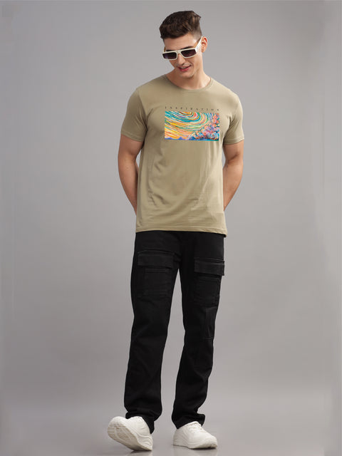Adro Mens Printed T Shirt | The Super Soft Tshirt in India| Pure Cotton Lycra Breathable Fabric| 4 way stretch smart tech fabric| Round Neck T-Shirt (Also in Plus Size)