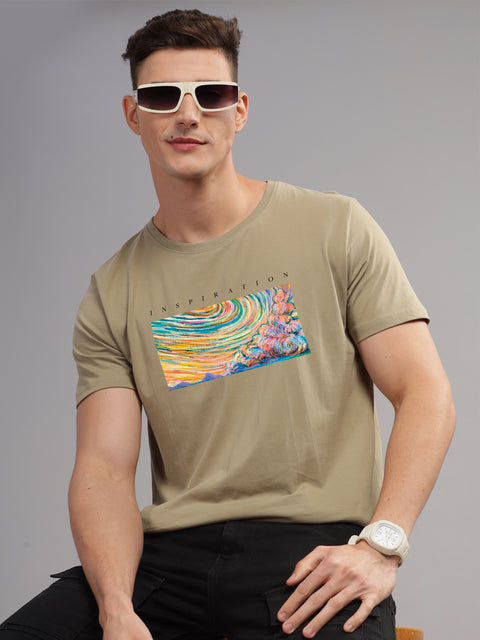 Adro Mens Printed T Shirt | The Super Soft Tshirt in India| Pure Cotton Lycra Breathable Fabric| 4 way stretch smart tech fabric| Round Neck T-Shirt (Also in Plus Size)