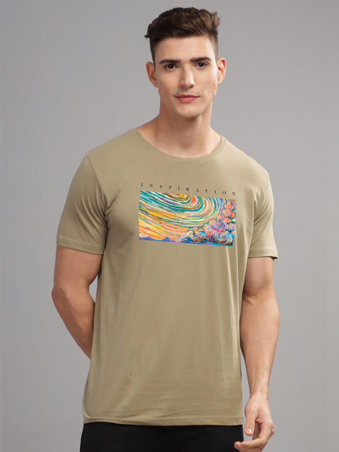 Adro Mens Printed T Shirt | The Super Soft Tshirt in India| Pure Cotton Lycra Breathable Fabric| 4 way stretch smart tech fabric| Round Neck T-Shirt (Also in Plus Size)