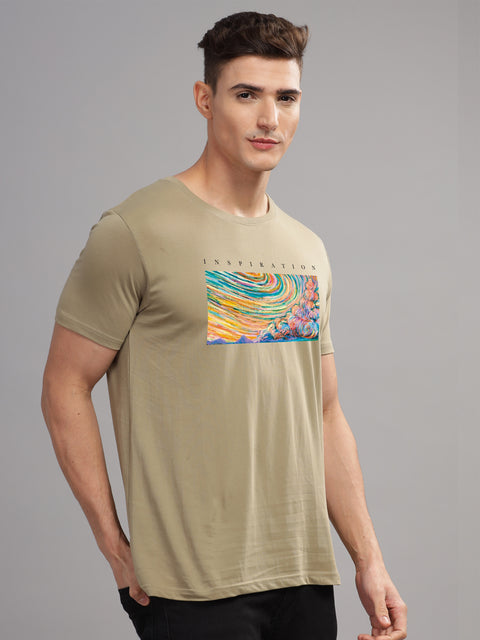 Adro Mens Printed T Shirt | The Super Soft Tshirt in India| Pure Cotton Lycra Breathable Fabric| 4 way stretch smart tech fabric| Round Neck T-Shirt (Also in Plus Size)