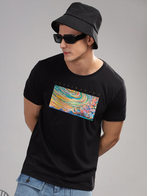 Adro Mens Printed T Shirt | The Super Soft Tshirt in India| Pure Cotton Lycra Breathable Fabric| 4 way stretch smart tech fabric| Round Neck T-Shirt (Also in Plus Size)