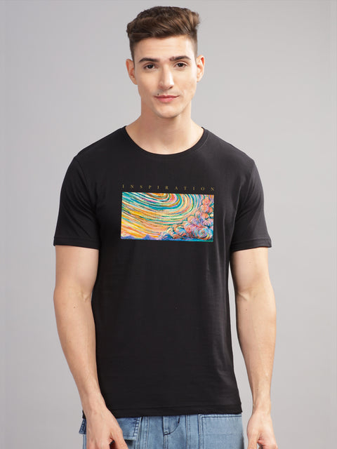 Adro Mens Printed T Shirt | The Super Soft Tshirt in India| Pure Cotton Lycra Breathable Fabric| 4 way stretch smart tech fabric| Round Neck T-Shirt (Also in Plus Size)