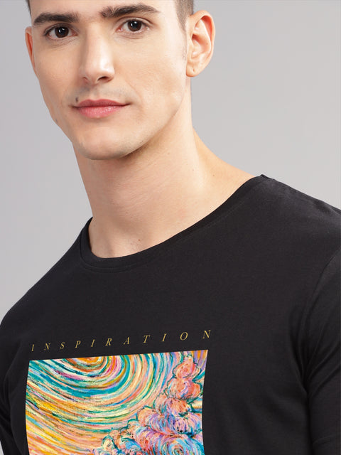 Adro Mens Printed T Shirt | The Super Soft Tshirt in India| Pure Cotton Lycra Breathable Fabric| 4 way stretch smart tech fabric| Round Neck T-Shirt (Also in Plus Size)