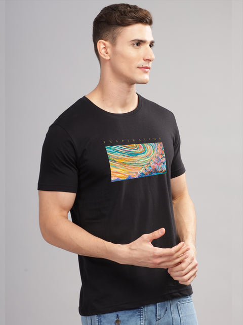 Adro Mens Printed T Shirt | The Super Soft Tshirt in India| Pure Cotton Lycra Breathable Fabric| 4 way stretch smart tech fabric| Round Neck T-Shirt (Also in Plus Size)