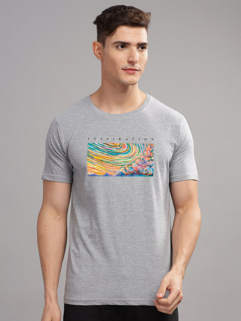 Adro Mens Printed T Shirt | The Super Soft Tshirt in India| Pure Cotton Lycra Breathable Fabric| 4 way stretch smart tech fabric| Round Neck T-Shirt (Also in Plus Size)