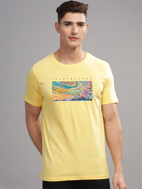 Adro Mens Printed T Shirt | The Super Soft Tshirt in India| Pure Cotton Lycra Breathable Fabric| 4 way stretch smart tech fabric| Round Neck T-Shirt (Also in Plus Size)