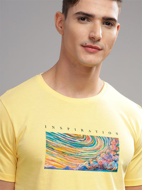 Adro Mens Printed T Shirt | The Super Soft Tshirt in India| Pure Cotton Lycra Breathable Fabric| 4 way stretch smart tech fabric| Round Neck T-Shirt (Also in Plus Size)