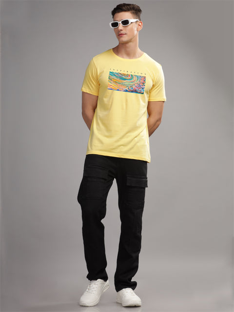 Adro Mens Printed T Shirt | The Super Soft Tshirt in India| Pure Cotton Lycra Breathable Fabric| 4 way stretch smart tech fabric| Round Neck T-Shirt (Also in Plus Size)