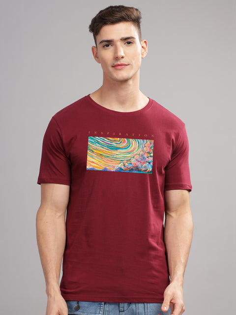 Adro Mens Printed T Shirt | The Super Soft Tshirt in India| Pure Cotton Lycra Breathable Fabric| 4 way stretch smart tech fabric| Round Neck T-Shirt (Also in Plus Size)