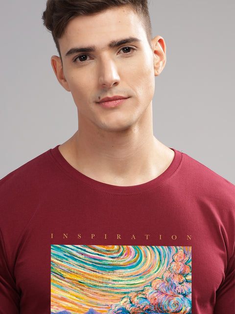 Adro Mens Printed T Shirt | The Super Soft Tshirt in India| Pure Cotton Lycra Breathable Fabric| 4 way stretch smart tech fabric| Round Neck T-Shirt (Also in Plus Size)