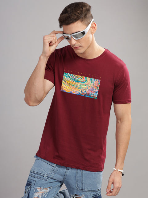 Adro Mens Printed T Shirt | The Super Soft Tshirt in India| Pure Cotton Lycra Breathable Fabric| 4 way stretch smart tech fabric| Round Neck T-Shirt (Also in Plus Size)