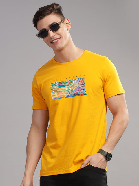 Adro Mens Printed T Shirt | The Super Soft Tshirt in India| Pure Cotton Lycra Breathable Fabric| 4 way stretch smart tech fabric| Round Neck T-Shirt (Also in Plus Size)