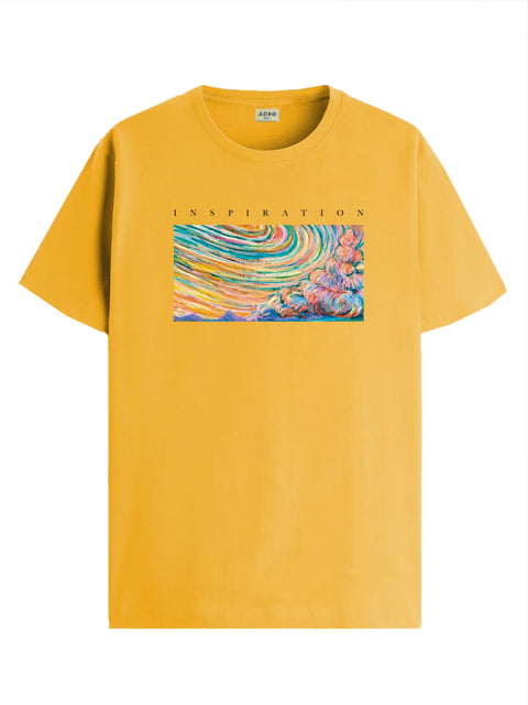 Adro Mens Printed T Shirt | The Super Soft Tshirt in India| Pure Cotton Lycra Breathable Fabric| 4 way stretch smart tech fabric| Round Neck T-Shirt (Also in Plus Size)