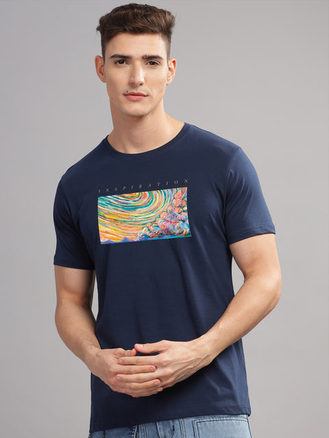 Adro Mens Printed T Shirt | The Super Soft Tshirt in India| Pure Cotton Lycra Breathable Fabric| 4 way stretch smart tech fabric| Round Neck T-Shirt (Also in Plus Size)