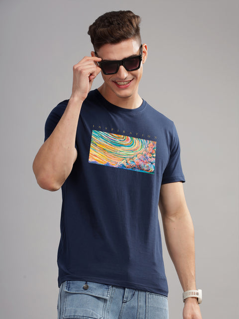Adro Mens Printed T Shirt | The Super Soft Tshirt in India| Pure Cotton Lycra Breathable Fabric| 4 way stretch smart tech fabric| Round Neck T-Shirt (Also in Plus Size)