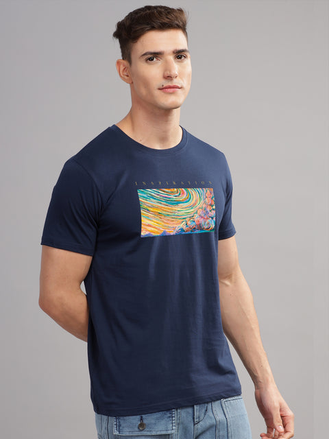 Adro Mens Printed T Shirt | The Super Soft Tshirt in India| Pure Cotton Lycra Breathable Fabric| 4 way stretch smart tech fabric| Round Neck T-Shirt (Also in Plus Size)