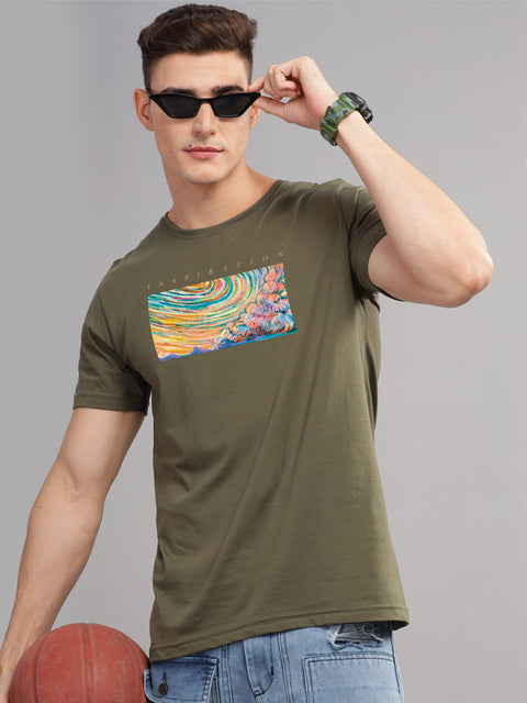 Adro Mens Printed T Shirt | The Super Soft Tshirt in India| Pure Cotton Lycra Breathable Fabric| 4 way stretch smart tech fabric| Round Neck T-Shirt (Also in Plus Size)