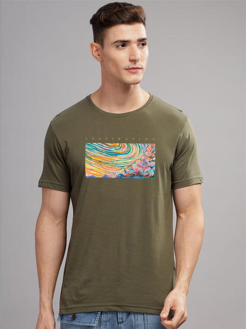Adro Mens Printed T Shirt | The Super Soft Tshirt in India| Pure Cotton Lycra Breathable Fabric| 4 way stretch smart tech fabric| Round Neck T-Shirt (Also in Plus Size)