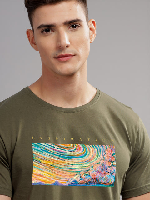 Adro Mens Printed T Shirt | The Super Soft Tshirt in India| Pure Cotton Lycra Breathable Fabric| 4 way stretch smart tech fabric| Round Neck T-Shirt (Also in Plus Size)