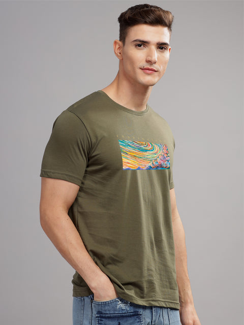 Adro Mens Printed T Shirt | The Super Soft Tshirt in India| Pure Cotton Lycra Breathable Fabric| 4 way stretch smart tech fabric| Round Neck T-Shirt (Also in Plus Size)