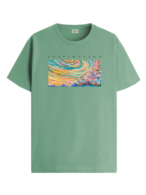 Adro Mens Printed T Shirt | The Super Soft Tshirt in India| Pure Cotton Lycra Breathable Fabric| 4 way stretch smart tech fabric| Round Neck T-Shirt (Also in Plus Size)