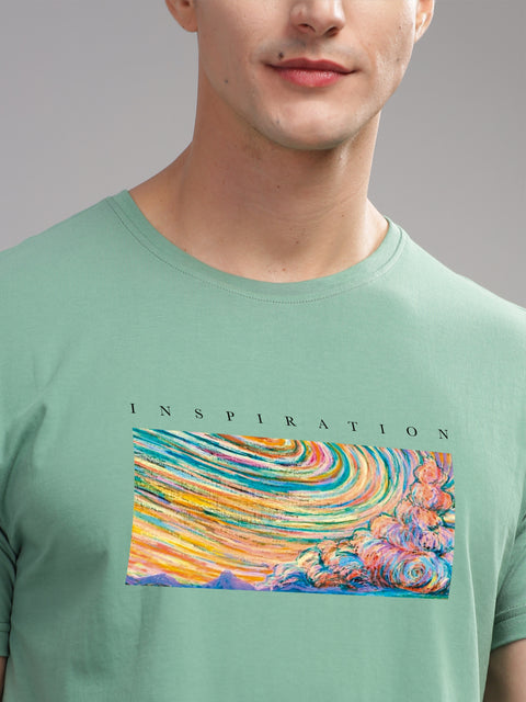Adro Mens Printed T Shirt | The Super Soft Tshirt in India| Pure Cotton Lycra Breathable Fabric| 4 way stretch smart tech fabric| Round Neck T-Shirt (Also in Plus Size)
