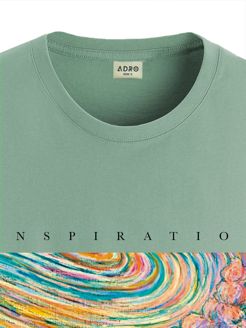 Adro Mens Printed T Shirt | The Super Soft Tshirt in India| Pure Cotton Lycra Breathable Fabric| 4 way stretch smart tech fabric| Round Neck T-Shirt (Also in Plus Size)