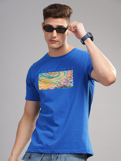 Adro Mens Printed T Shirt | The Super Soft Tshirt in India| Pure Cotton Lycra Breathable Fabric| 4 way stretch smart tech fabric| Round Neck T-Shirt (Also in Plus Size)