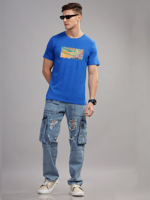 Adro Mens Printed T Shirt | The Super Soft Tshirt in India| Pure Cotton Lycra Breathable Fabric| 4 way stretch smart tech fabric| Round Neck T-Shirt (Also in Plus Size)