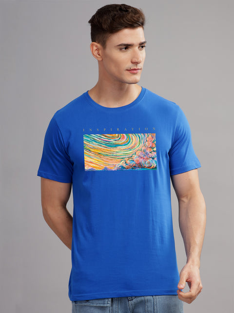 Adro Mens Printed T Shirt | The Super Soft Tshirt in India| Pure Cotton Lycra Breathable Fabric| 4 way stretch smart tech fabric| Round Neck T-Shirt (Also in Plus Size)