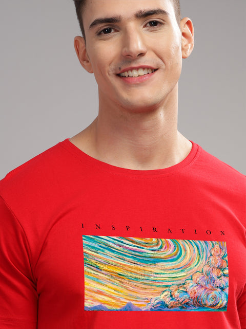 Adro Mens Printed T Shirt | The Super Soft Tshirt in India| Pure Cotton Lycra Breathable Fabric| 4 way stretch smart tech fabric| Round Neck T-Shirt (Also in Plus Size)