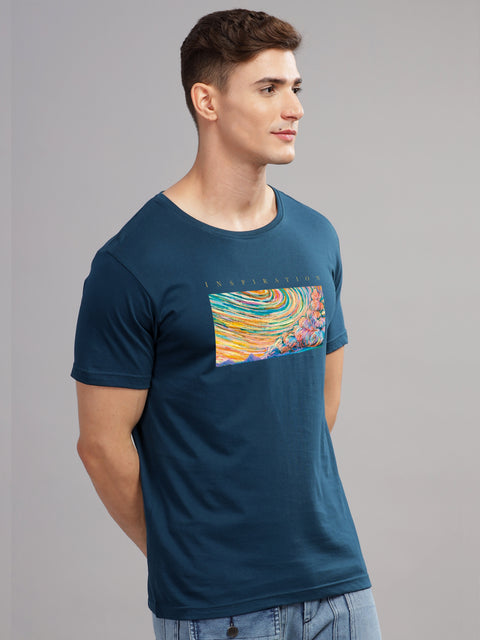 Adro Mens Printed T Shirt | The Super Soft Tshirt in India| Pure Cotton Lycra Breathable Fabric| 4 way stretch smart tech fabric| Round Neck T-Shirt (Also in Plus Size)